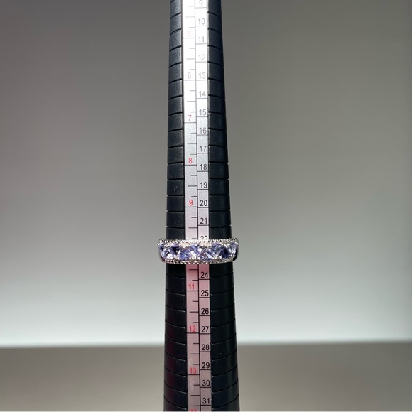 925 Silver Trillion Cut Tanzanite (December Birthstone) Ring Size 10 - Picture 16 of 16